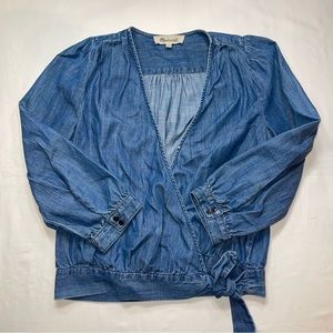 ✨2xHOST PICK✨Madewell Denim Wrap Top
